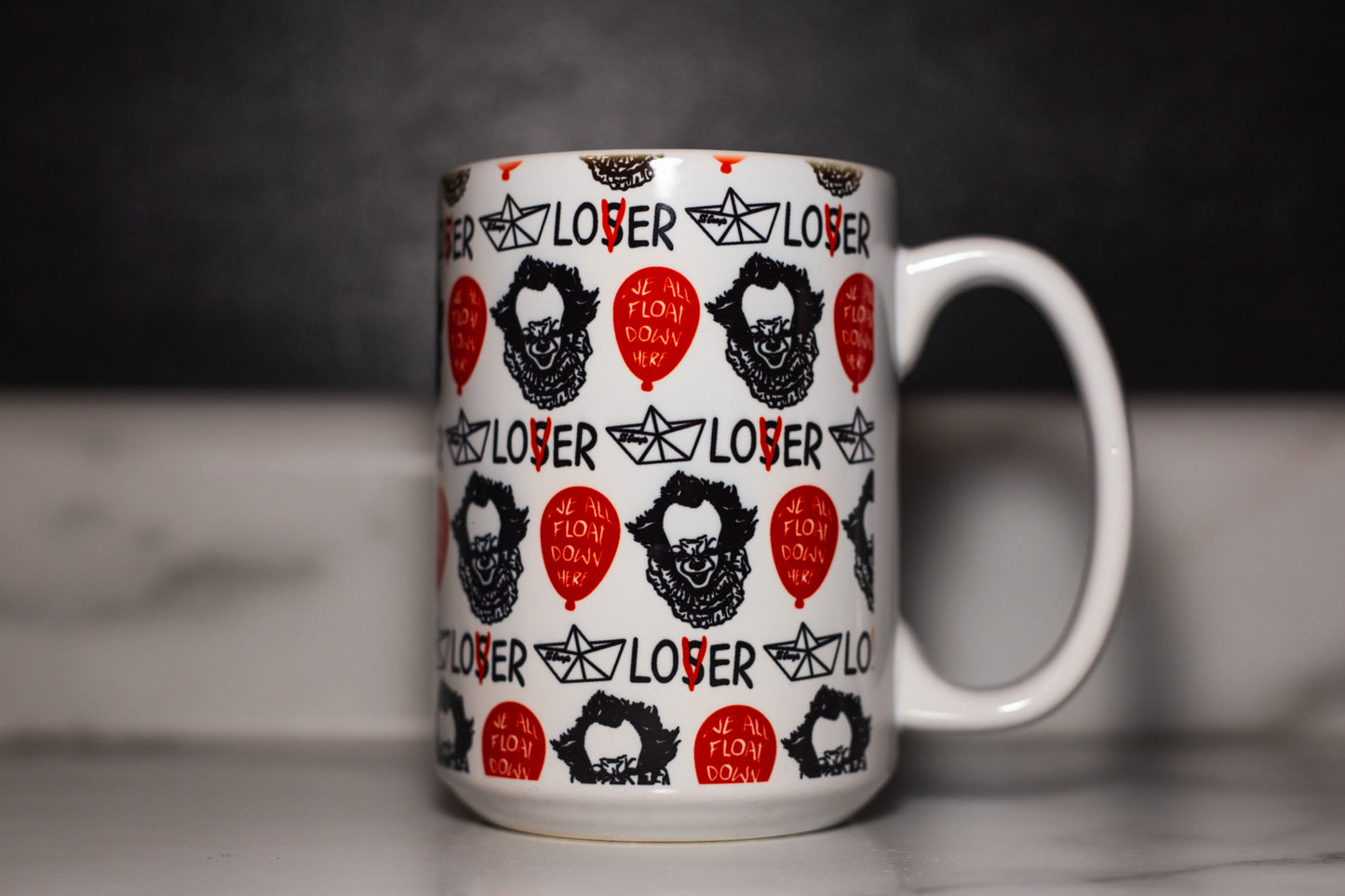 Pennywise (IT, 2017) Pattern Mug, 15oz