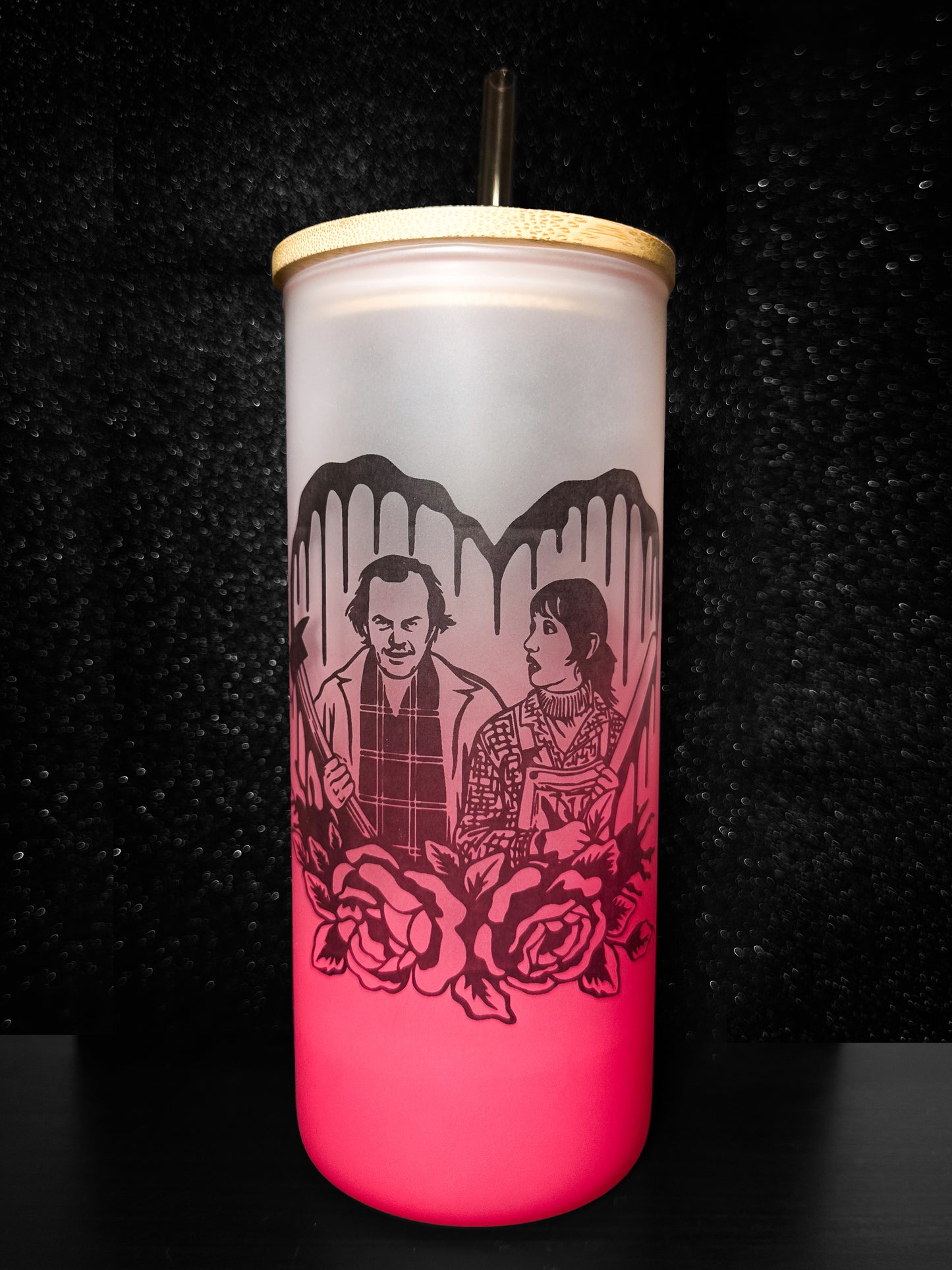 Jack & Wendy Pink Frosted Tumbler, 18oz