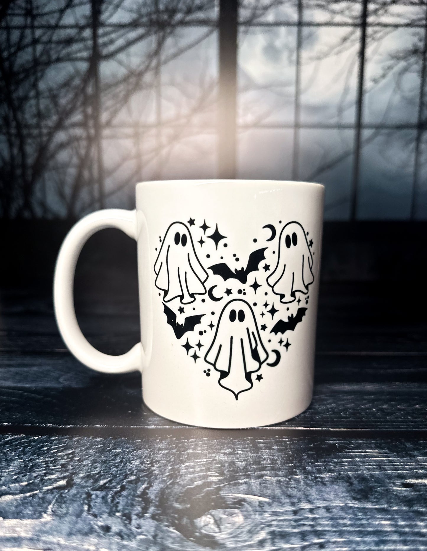 Ghost Heart Mug, 11oz