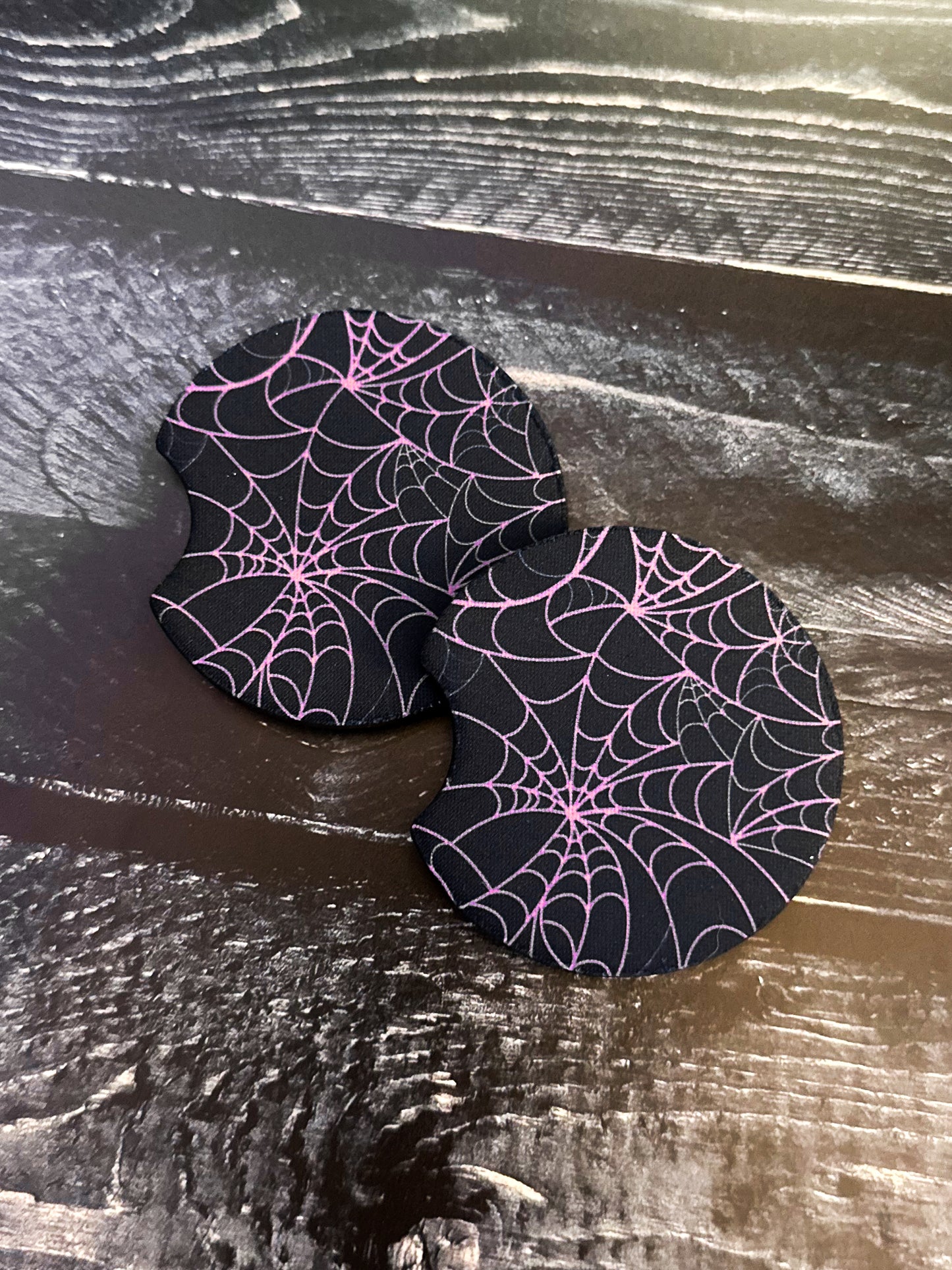 Spiderweb Car Coasters, Set of 2