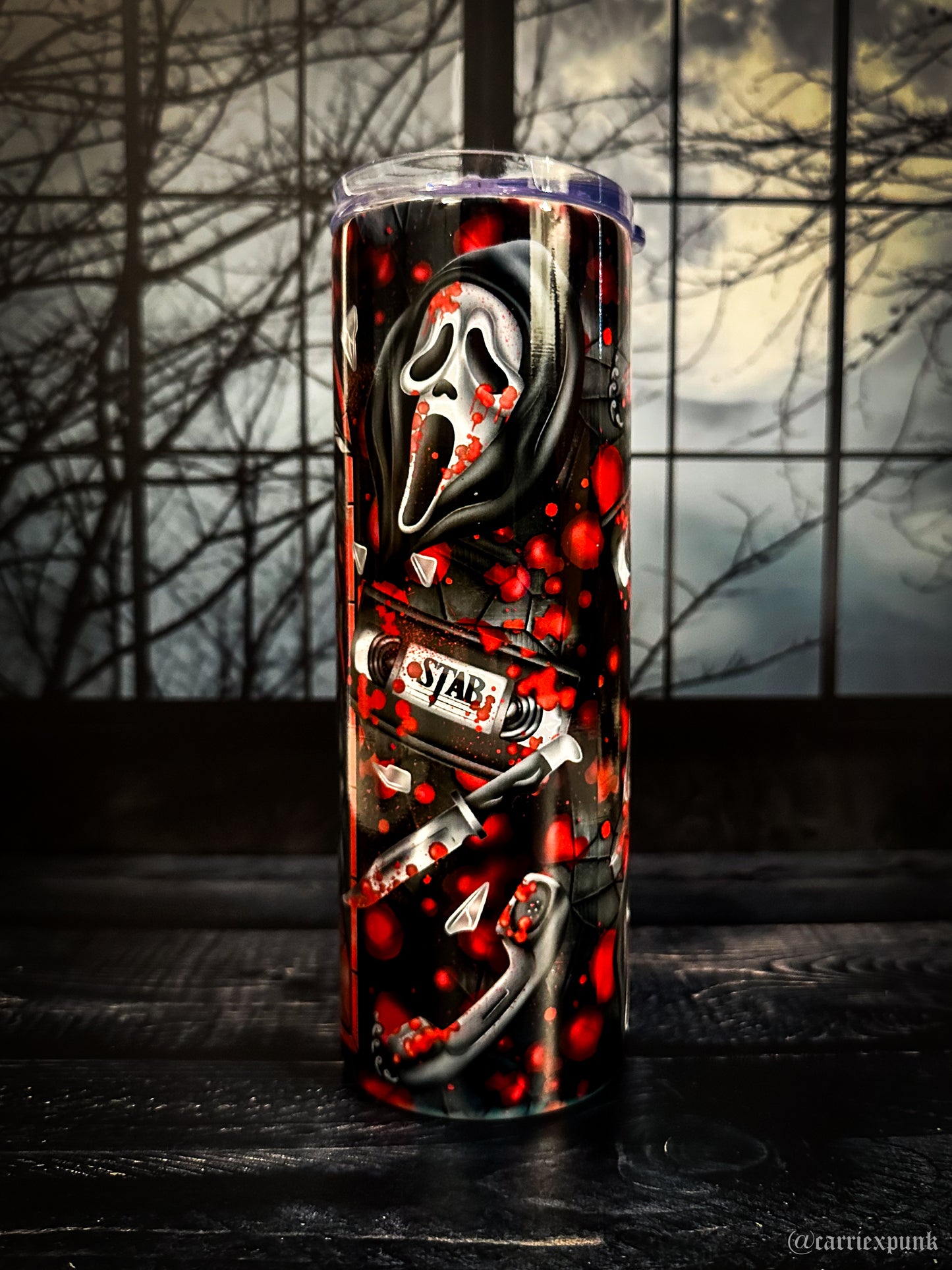 Ghostface Stained Glass Tumbler, 20oz