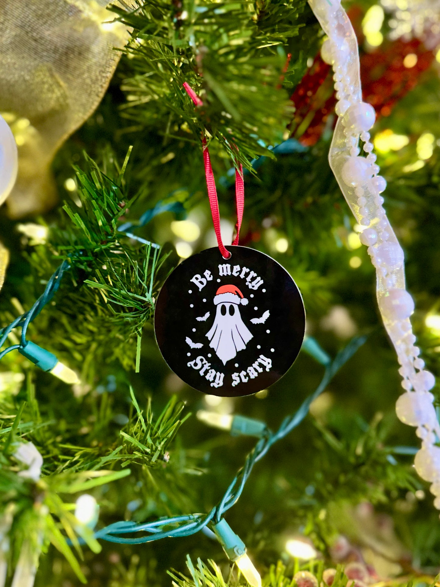 "Be Merry Stay Scary" Ornament