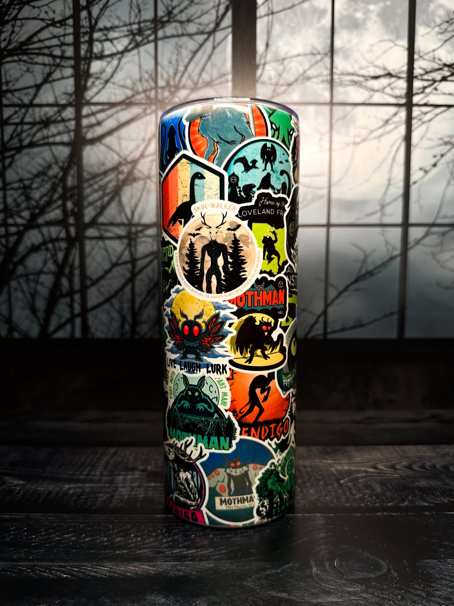 Cryptid Stickers Tumbler, 20oz