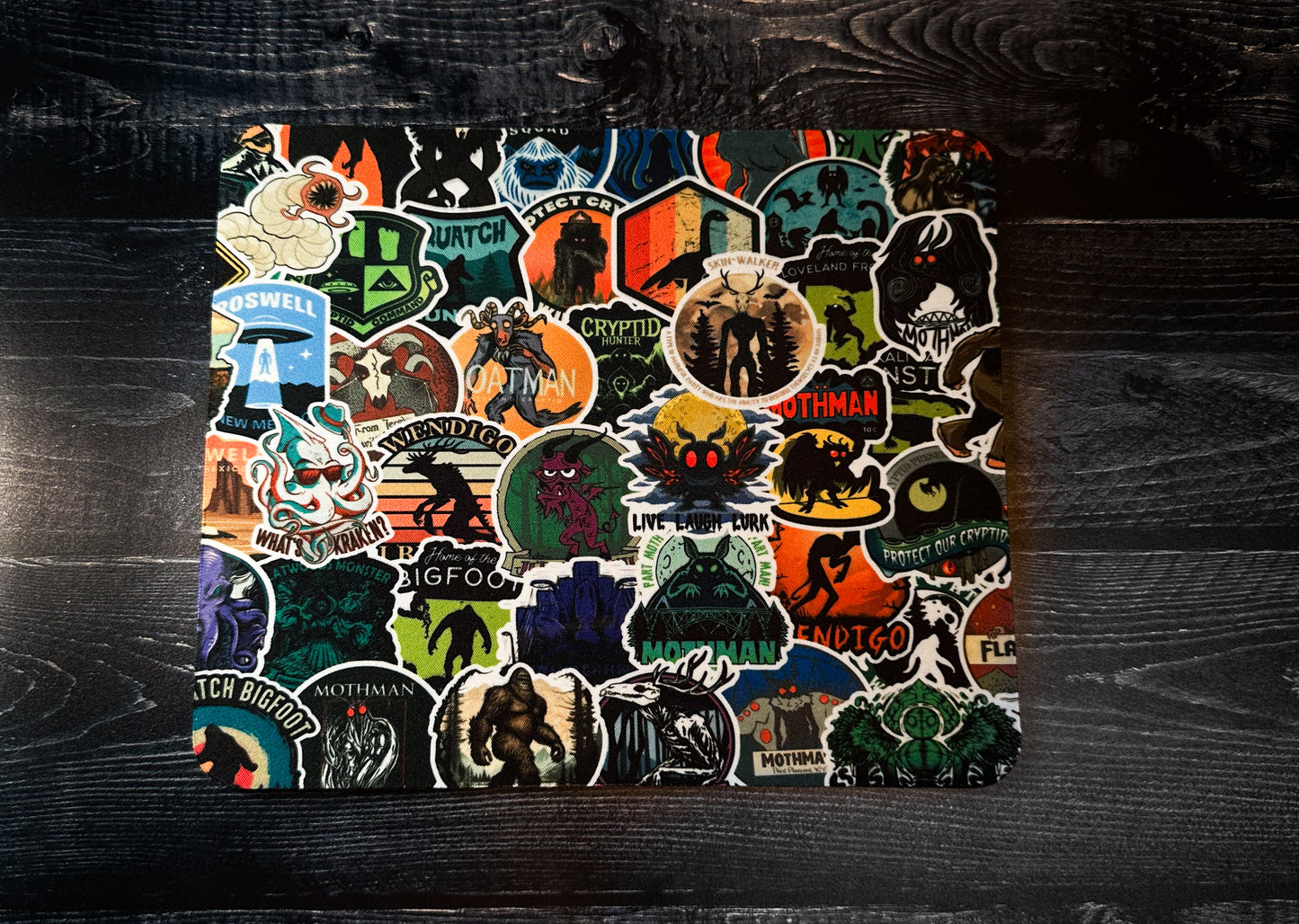 Cryptid Stickers Mousepad