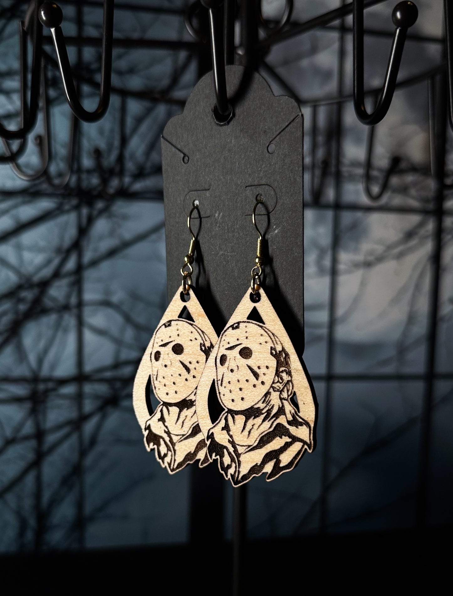 Jason Teardrop Wood Earrings