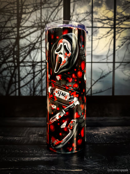 Ghostface Stained Glass Tumbler, 20oz