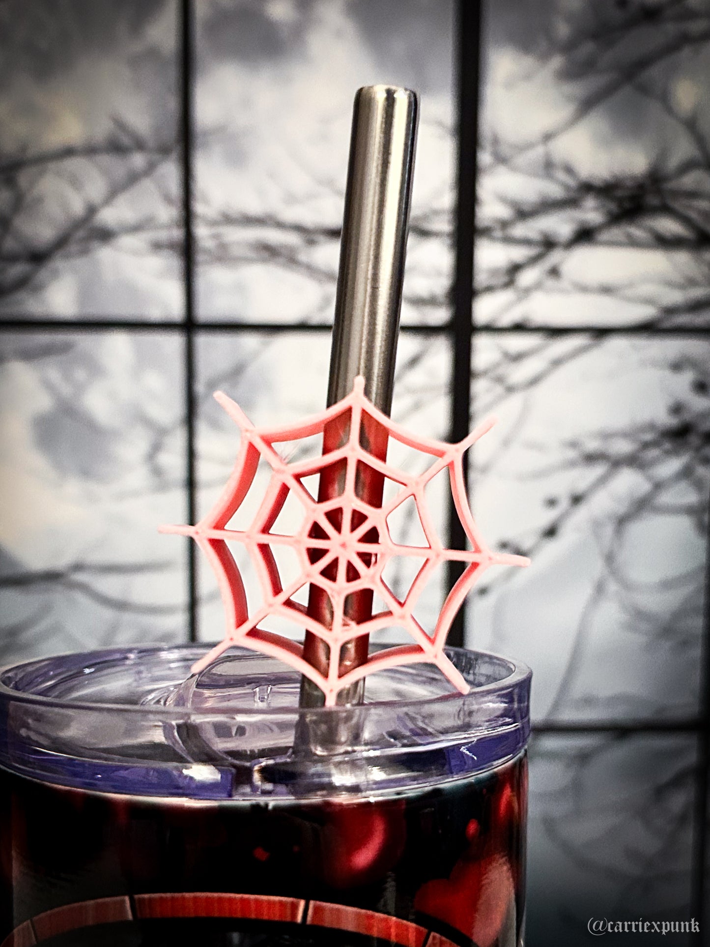 Spiderweb Straw Topper