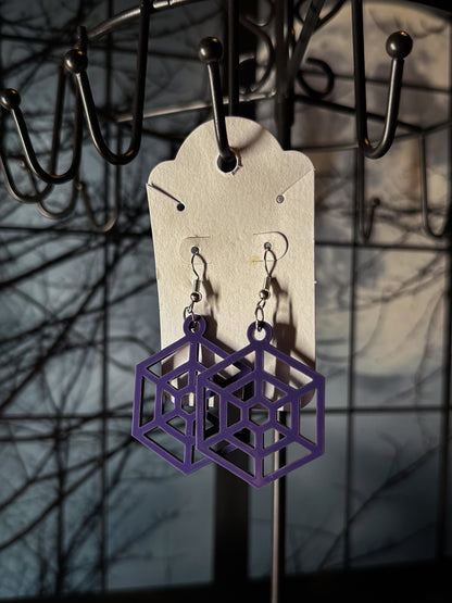 Spider Web Acrylic Earrings