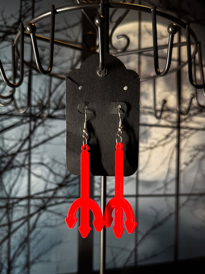 Pitchfork Acrylic Earrings