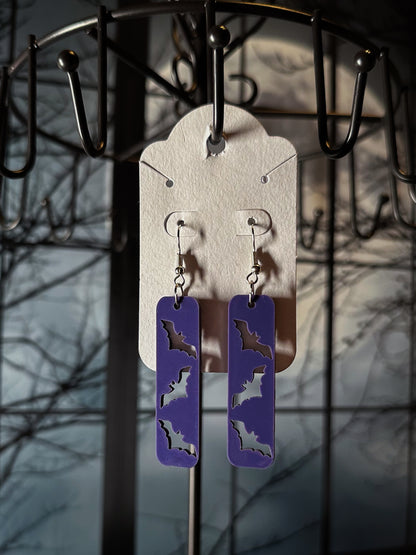Bat Bar Acrylic Earrings